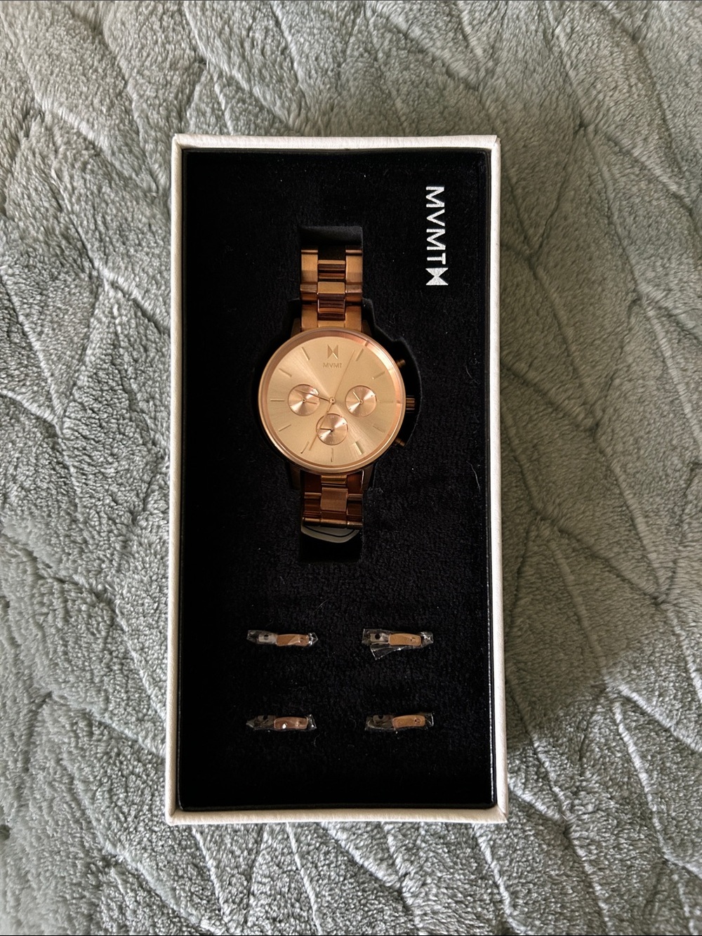MVMT Rose Gold Bracelet Chronograph Watch